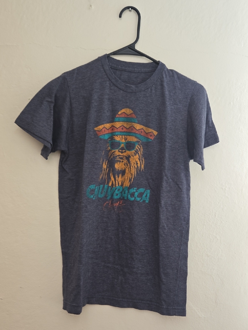 Navy 'Cuvbacca' Graphic Tee with Sombrero Design_0067
